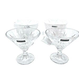 Shannon Godinger Dublin Crystal Martini Glasses Set of 4 Cocktail 5oz 25225 NEW